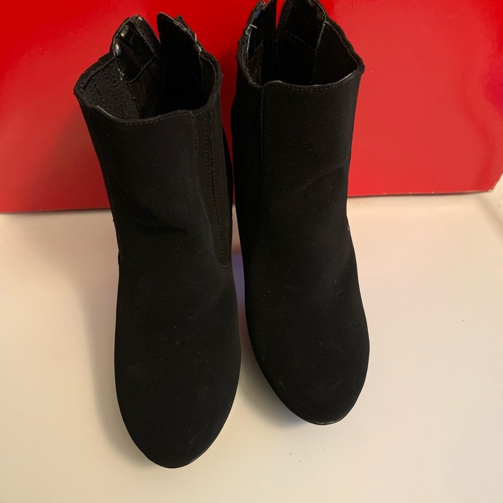 Black High-heel Platform Booties